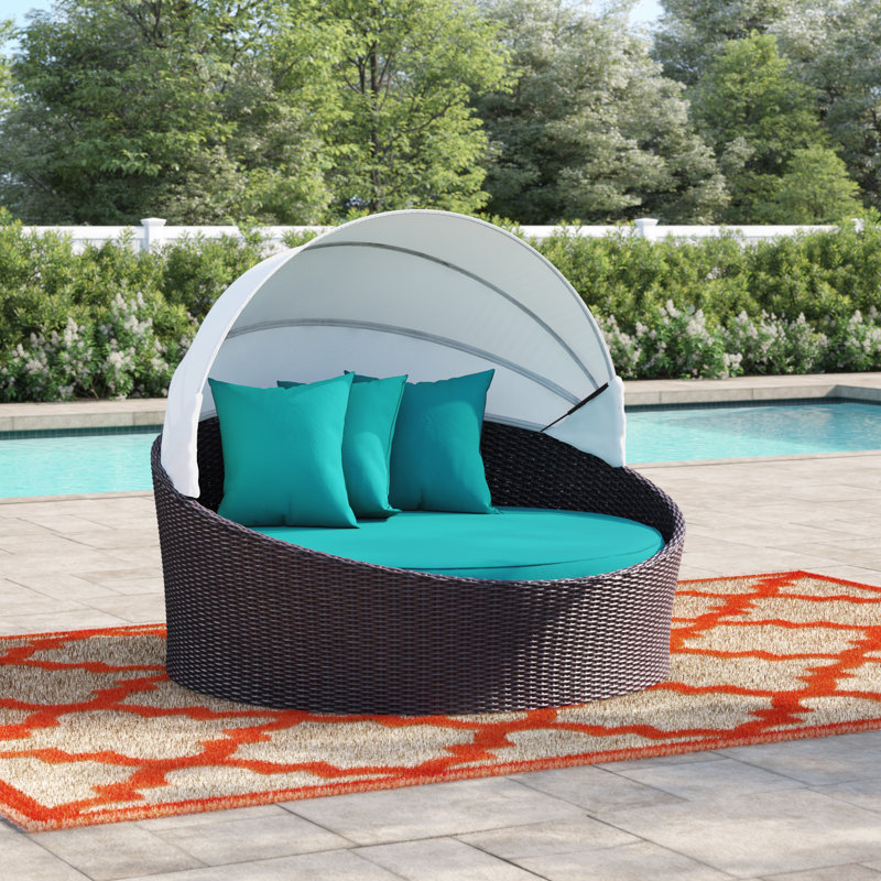 Sol 72 Outdoor™ Brentwood Canopy Patio Daybed with Cushions & Reviews